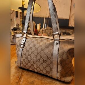 Gucci GG Canvas Abbey-D Ring Hand Shoulder Bag